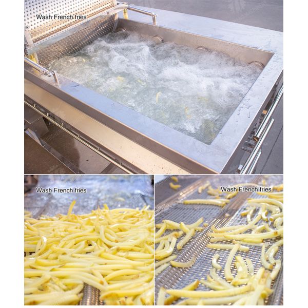 1000KG/H Automatic eddy current washing machine Fruit and vegetable vortex bubble cleaning vibration drainer