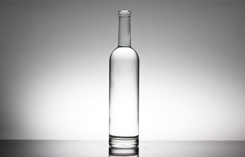 Промышленная 750 мл кристаллическая стеклянная бутылка с морозом / краской / печатным украшением