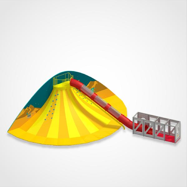 Tobogán de escalada volcánica para parques infantiles, uso interior y exterior