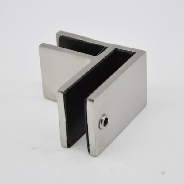 Stainless steel Glass connector 90 degree RS2311 plus, 65X40mm, thickness 5mm, SS304 satin, mirror, black