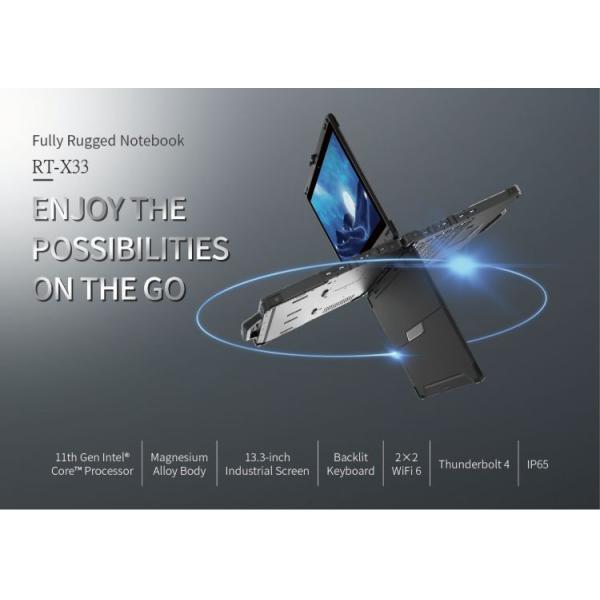 13.3 Inch Windows 10 Intel Industrial Rugged Laptop HDMI 1920x1080