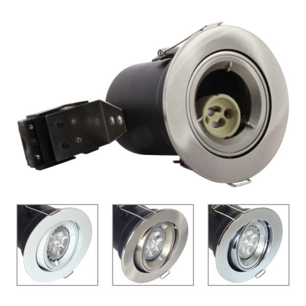 China GU10 Aluminium Centre Tilt LED Fire Rated Downlight - Satin Nickel Color
