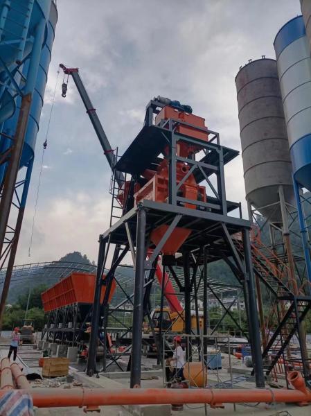 90M3/H Estação de bateria de betão seco e húmido