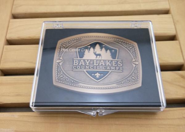 Brass Die Struck Customized Antique Gold Metal Buckle / Fashionable Belt Buckles For Men
