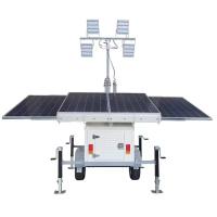 Solution d'éclairage mobile minier Tour solaire avec mât télescopique de 8 m