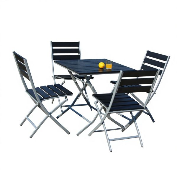 Economical Furniture Wood Top Aluminium Bistro