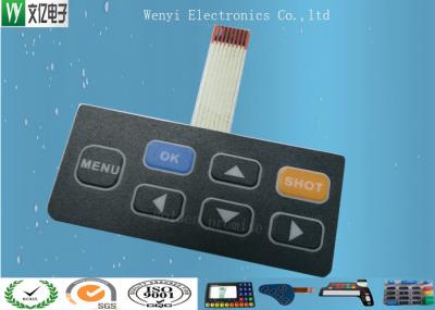Flexible Circuit Membrane Control Panel / Pcb Membrane Keypad 4 mm Metal Dome