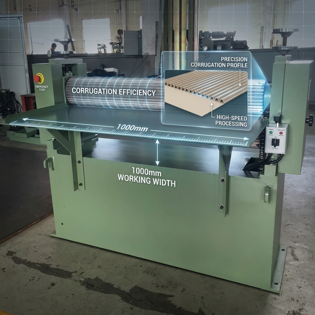 Transformer Insulation Paper Board Corrugating Machine 1000mm Working Width