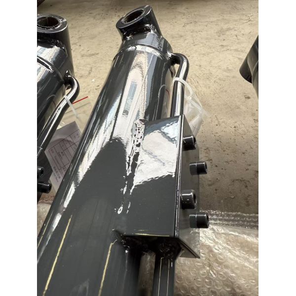 Custom Double Acting Hydraulic Cylinder With Valve Block Hard Chrome Plated Steel