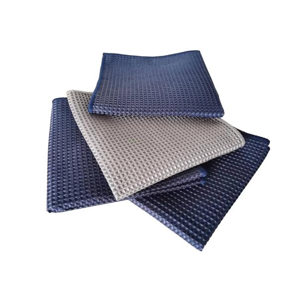 Water Absorbent Waffle Weave Kitchen Towel Dish Cloths Navy Color