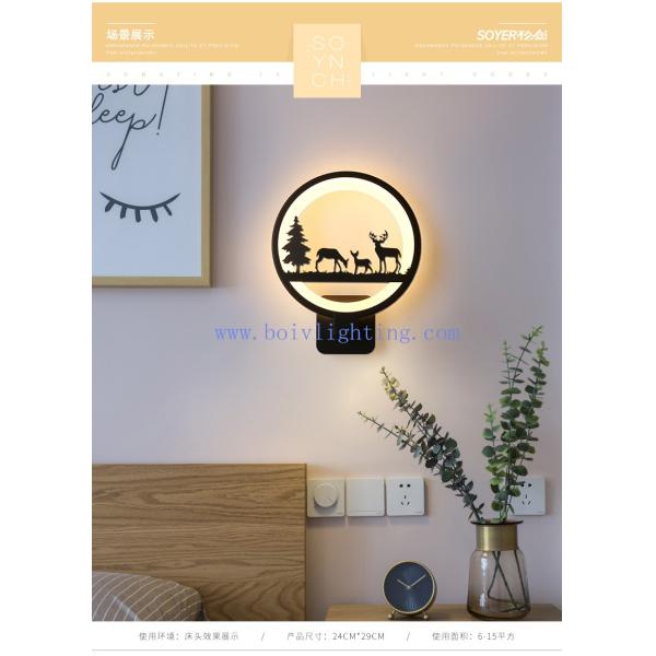 Elk  Cartoon  Loveliness Children Room Round  Wall Llamp 240*290*95MM