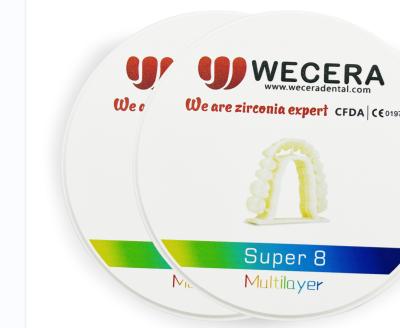 Pro MPA 1200 multicouche translucide superbe de la zircone 3D fraisant le bloc dentaire en céramique