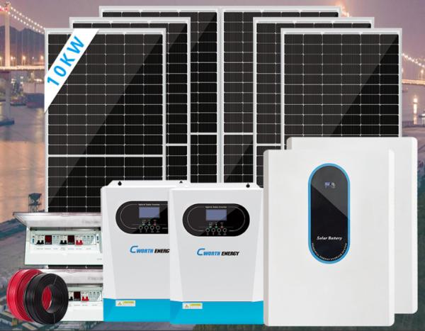 Complete Set 5KW 10KW 15KW 5000W Solar Photovoltaic System Solar Power Kit On Hybrid Grid Solar Energy System