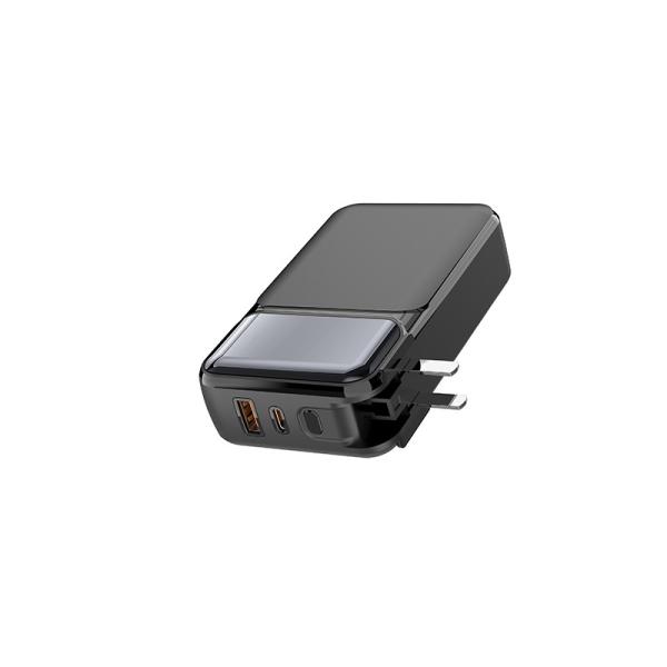 Carregador portátil em preto e branco de alta qualidade