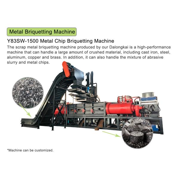 Y83SW - lecteur 1500 hydraulique de yard de machine de presse à briqueter de déchet métallique 50Hz 380V
