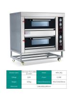 Forno a gás padrão para panificação de padaria Forno de pizza de combustível duplo 860 X 665 X 230 mm