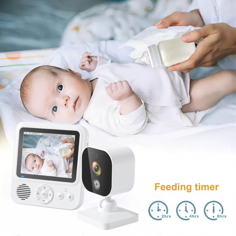 HD Wireless Baby Monitor Camera 2.8 Inch Security IP Camera With Night Vision Sleep Monitoring Two Way Audio Smart Wifi Cameras