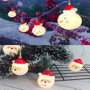 Christmas Santa String Lights Battery Operated Decorations for Xmas Warm White Fairy Lights for Christmas Tree Indoor Outdoor