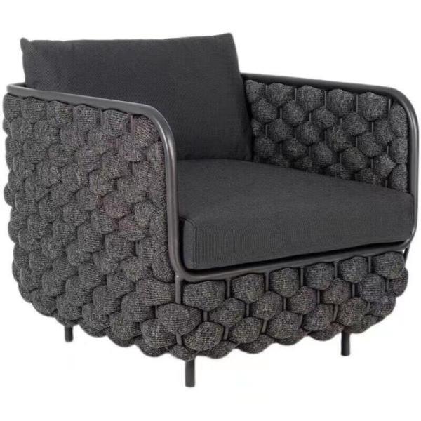 Outdoor Hotel Furniture Combination Leisure Sofa Set with Aluminum Frame and Weave Rope