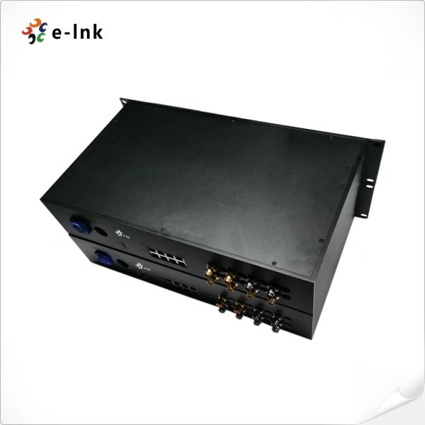 8Ch Gigabit PoE + 6Ch Forward 3G-SDI + 2Ch Backward 3G-SDI Fiber Optic Extender