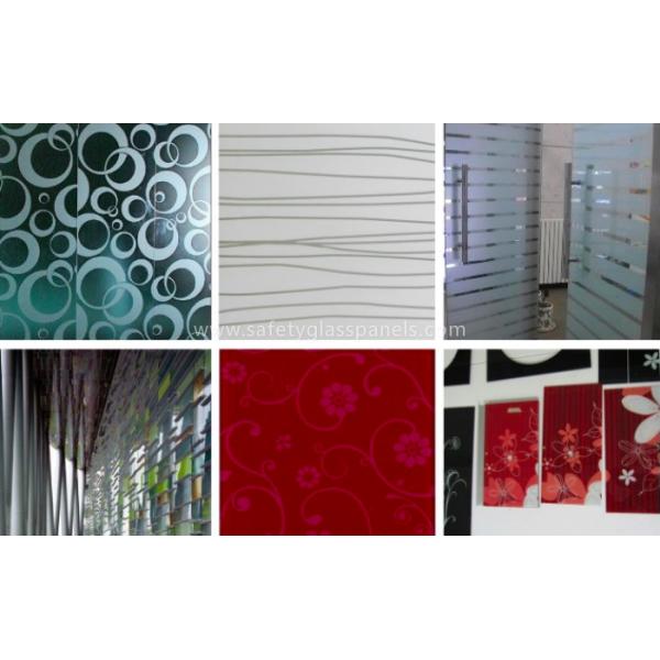 Custom Silkscreen Printed Glass 3mm 4mm 5mm 6mm 8mm For Kitchen / Bathroom