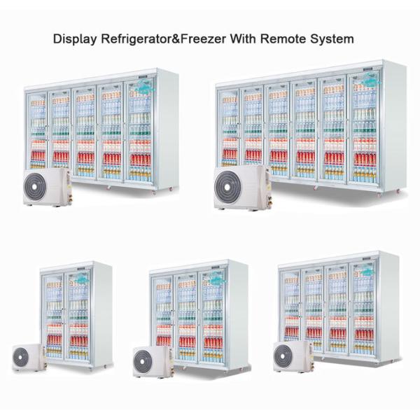 Vertical Glass Door Commercial Supermarket Refrigerator Frozen Food Display Freezer