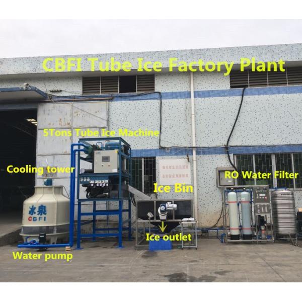 Компрессора Германии Бицер машины трубки льда 5 тонн управление автоматического съестного легкое