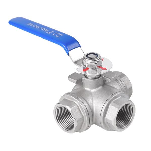 Tee Type Function Q14/15f 3 Way Ball Valve with G/NPT/BSPT/Bsp Thread Manual Driving Mode