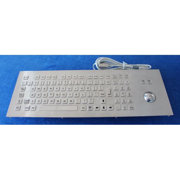 Клавиатура нержавеющей стали промышленная с Trackball и ключами численного и FN