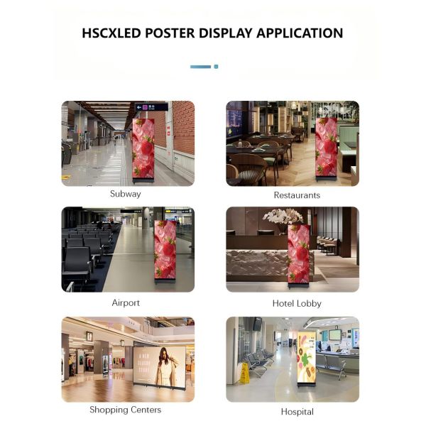 P2.5 Foldable LED poster screen for Indoor advertising