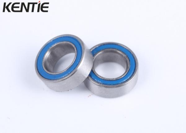 Motor MR74RS Radial Deep Groove Ball Bearing Blue Rubber Seals 60000rpm 4 * 7 * 2.5mm