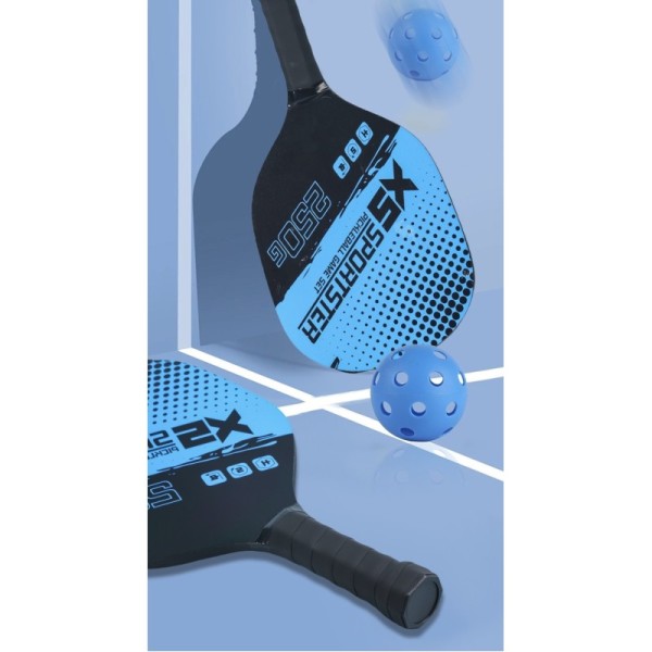 Lightweight Pickleball Paddle Set with Poplar Wood Core and 40-Hole Design for Training and Practice