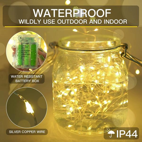Multi Colored String Lights Waterproof 20 Led Firefly Starry Moon Lights For Bedroom DIY Decor