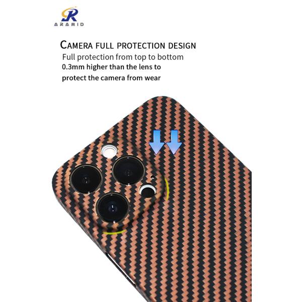 Custom Gold Color Aramid Fiber Phone Case For iPhone 13 Pro Max