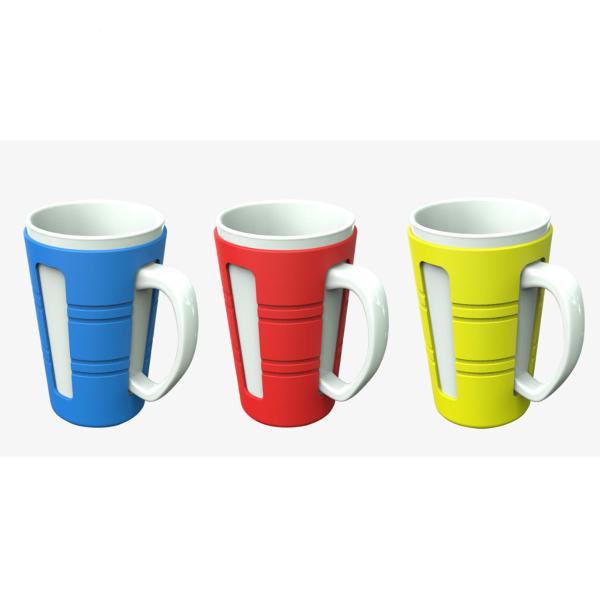 Multicolor Silicone Tableware Set , Silicone Bottle Cover Wear Resistant ODM
