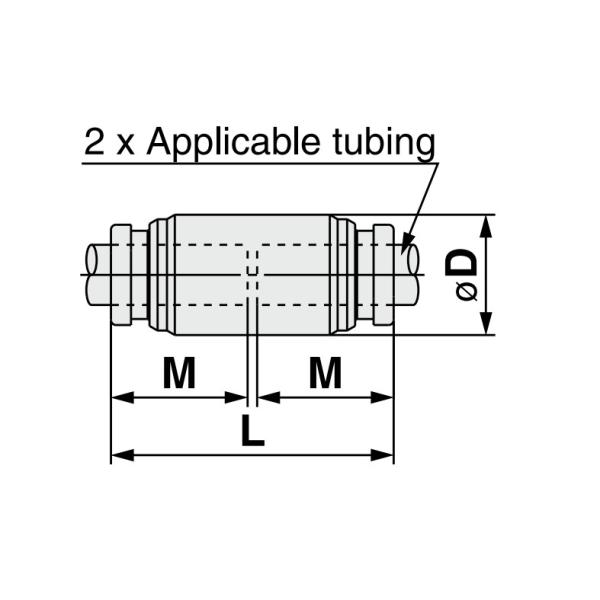 SMC Pneumatic KQG2H16-00 Straight Connector SUS312 0-1Mpa
