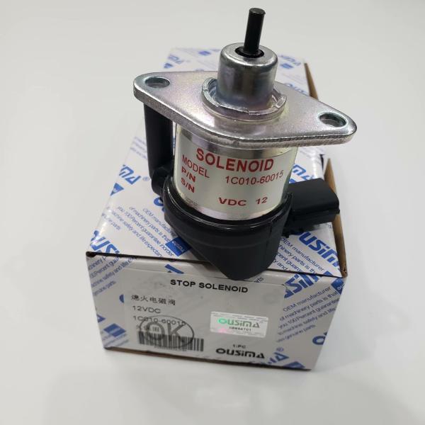 Solenoide 1C010-60015 1C01060015 12VDC da parada do combustível de OUSIMA para as peças de motor de KUBOTA