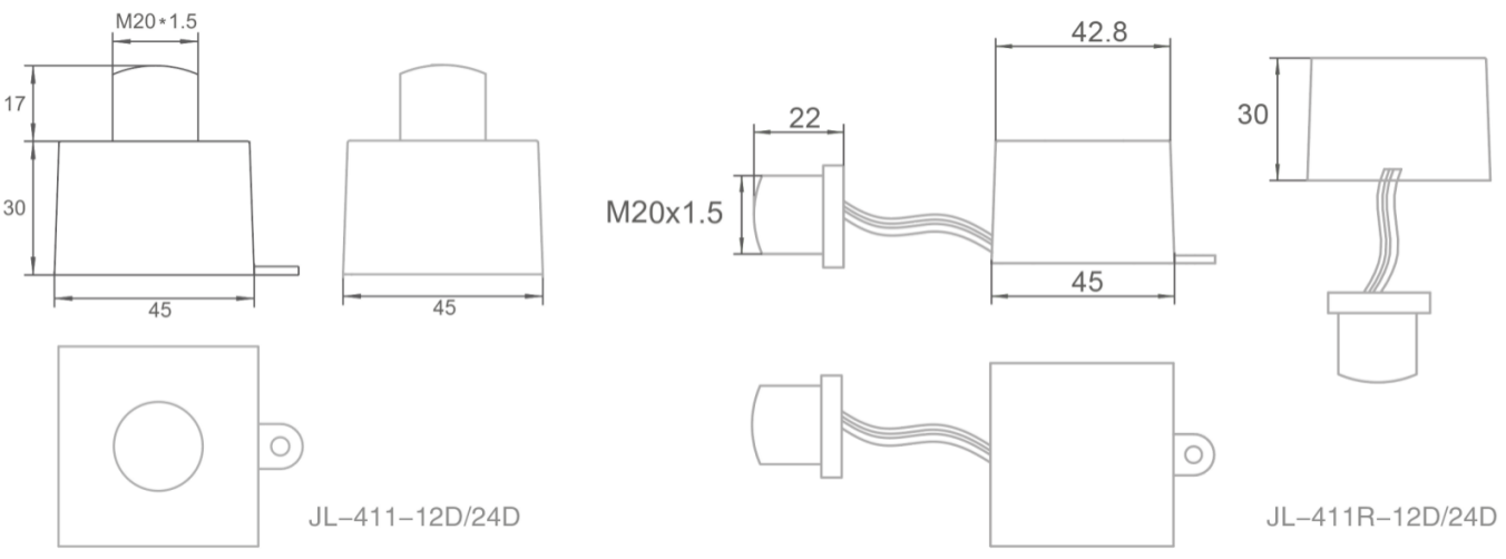 12VDC 24VDC Improved Electronic Direct Wire In Photocontrol DC Infrared Filtered