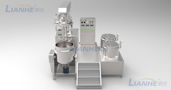 300L Cosmetic Production Line Hydraulic Lifting Vacuum Emulsifying Mixer Cream Ointment Mixer