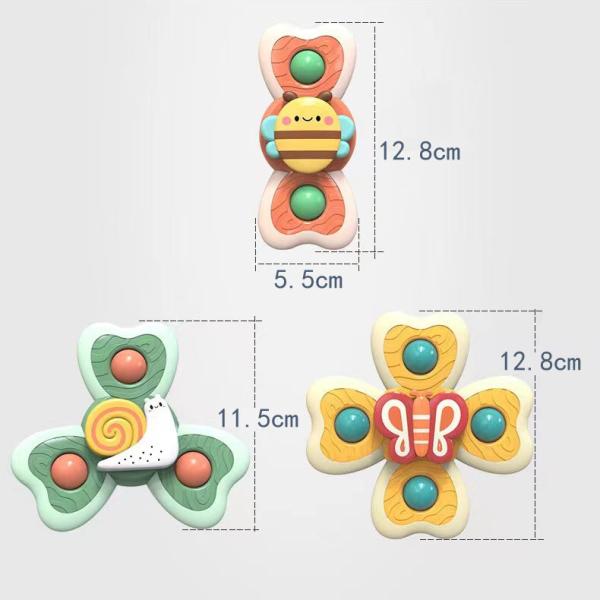 8 to 13 Years Age Range Baby Bath Toys Pressure Relief Function Suction Cup Spinner