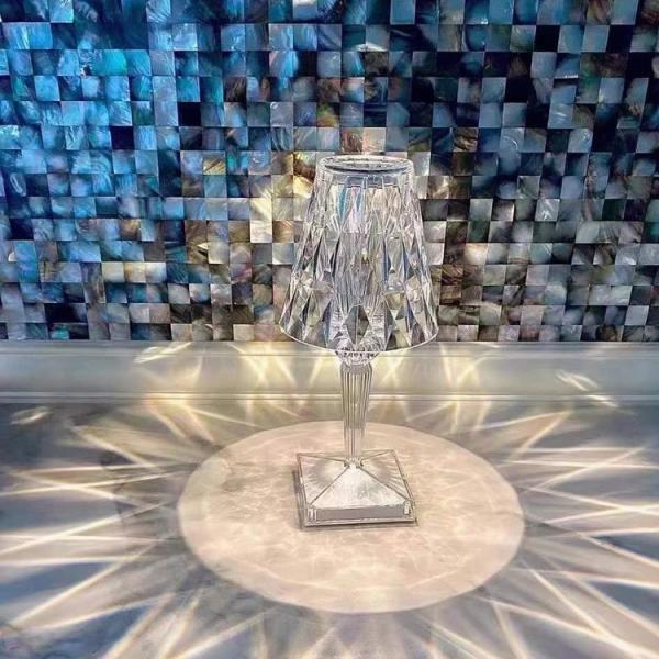 Nordic Diamond Bedroom Bar Restaurant Fixtures Charging Led Desk Lamp Night Lights crystal Acrylic Bedside Light Table Lamps