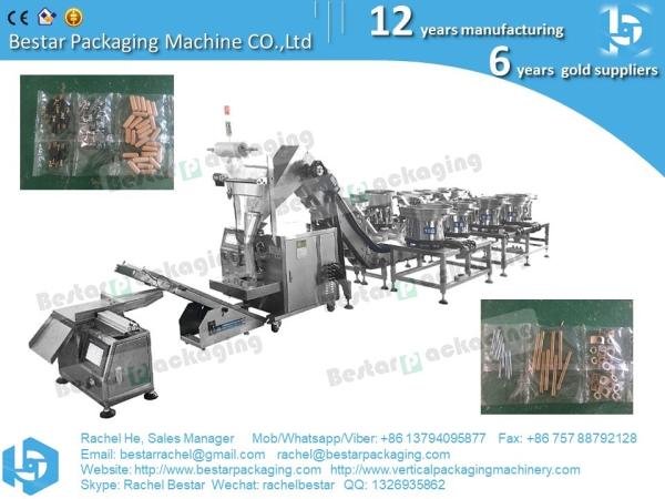 Packing machine solution 16 counting bowls with sound insulation enclosures for furniture fittings