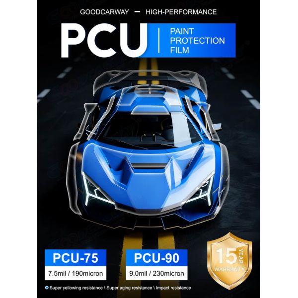 PCU Paint Protection Film High Gloss 7.5mil/9mil PCU Material Car PPF