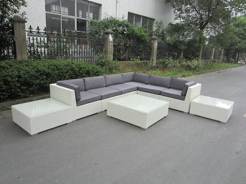 Patio Outdoor Rattan Sofa , UV Resistant Contemporary Corner Sofa
