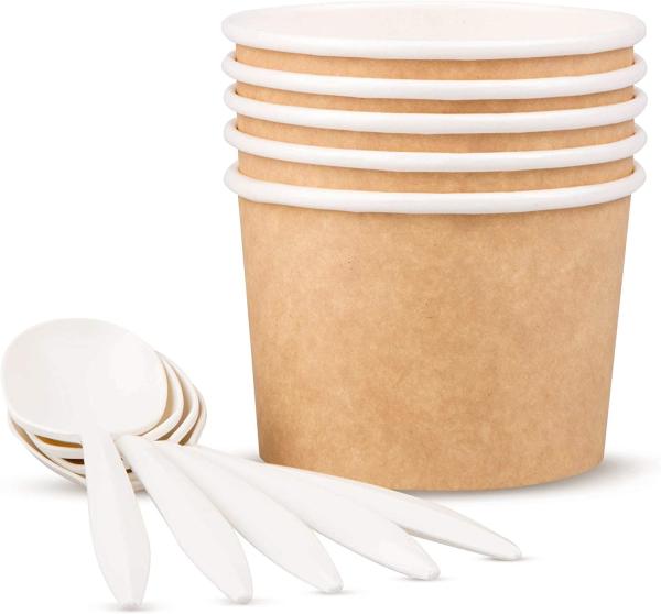Disposable Paper Hot Drink Cups 8 Oz 12 Oz With Lids For Hot Drinks Soup Liquids Coffee