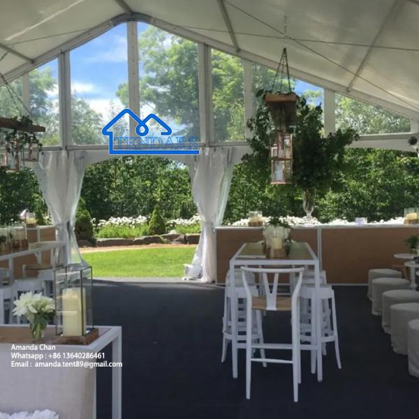 Abrigo exterior resistente do evento da barraca da cerimônia de casamento da grande barraca transparente transparente impermeável