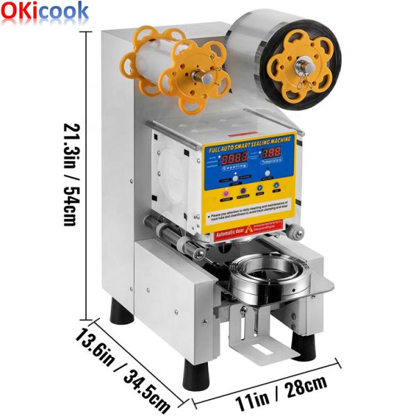 Digital Control Milk Tea Shop Equipment PP Plastic Cup Sealer