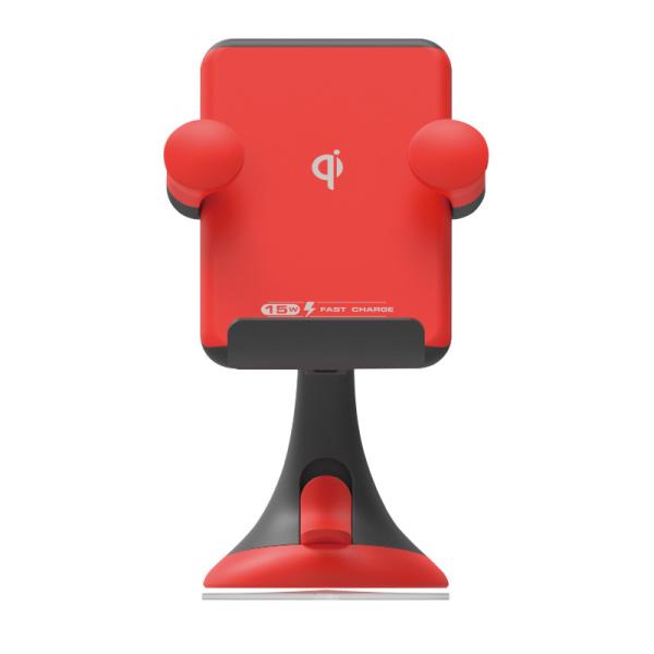 15W Car Mount Qi Wireless Charger Fast Charge Adjustable Car Mount Phone Charger