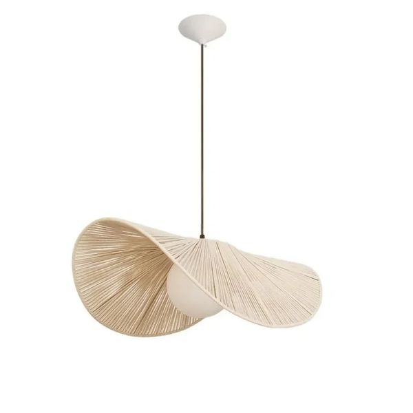 Art Hanging Wicker Lamp Bedroom Parlor Hotel Nordic Rattan Wabi Sabi Pendant Light(WH-WP-101)