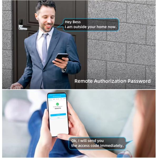 Cerradura de puertas de huellas digitales Wifi de aleación de aluminio Tuya Cerradura digital de puertas 35 mm - 60 mm
